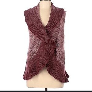 Bandolino Maroon Knit Sweater Vest